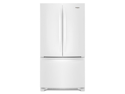 36" Whirlpool 20 Cu. Ft. French Door Bottom Mount Counter Depth Refrigerator in White