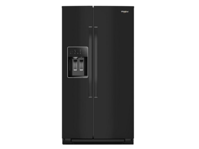 36" Whirlpool Wide Side-by-Side Refrigerator in Black
