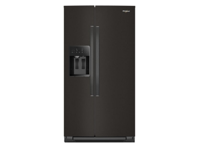 36" Whirlpool Wide Side-by-Side Refrigerator in Black Stainless