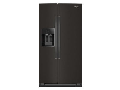 36" Whirlpool Wide Side-by-Side Refrigerator in Black Stainless