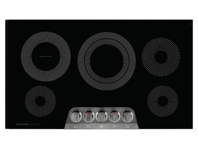 36" Frigidaire Gallery Electric Smoothtop Style Cooktop with 5 Elements in Black Stainless Steel