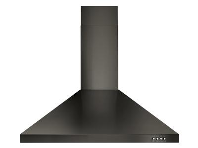 30" Whirlpool Contemporary Black Stainless Wall Mount Range Hood